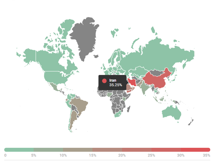 ایران رتبه نخست آلودگی به بدافزار در ششمین سال متوالی!